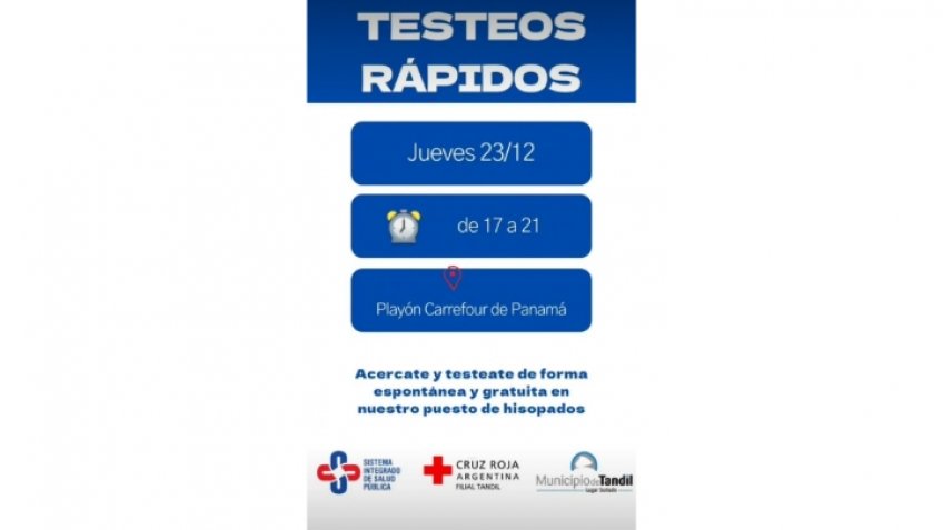 Testeos rápidos y gratuitos en el Hipermercado de calle Panamá